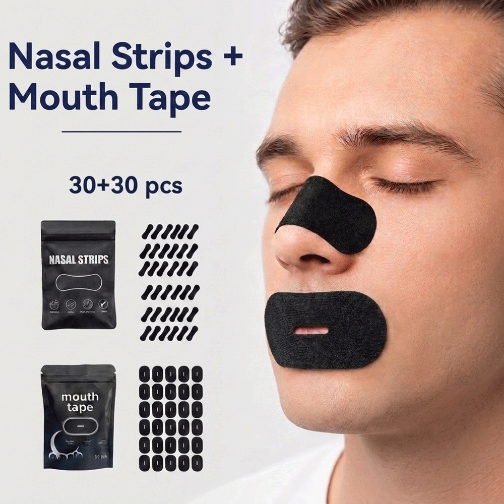 Anti Snore Chin Strap Adjustable - แผ่นปิดจมูกสำหรับแก้ปัญหาการกรน, แผ่นปิดจมูกแบบพิเศษสำหรับช่วยหายใจ, ชุดเทปปิดจมูกและปิดปาก, ชุดแผ่นปิดจมูกป้องกันการกรน
