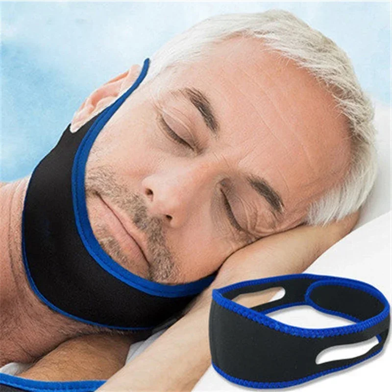 Anti Snore Chin Strap Adjustable - สายรัดคางปรับระดับได้สำหรับป้องกันการกรน, สายรัดคางแก้ปัญหาการกรน, อุปกรณ์ช่วยเพื่อสุขภาพและการนอนหลับ, ใช้ได้ทั้งชายและหญิง