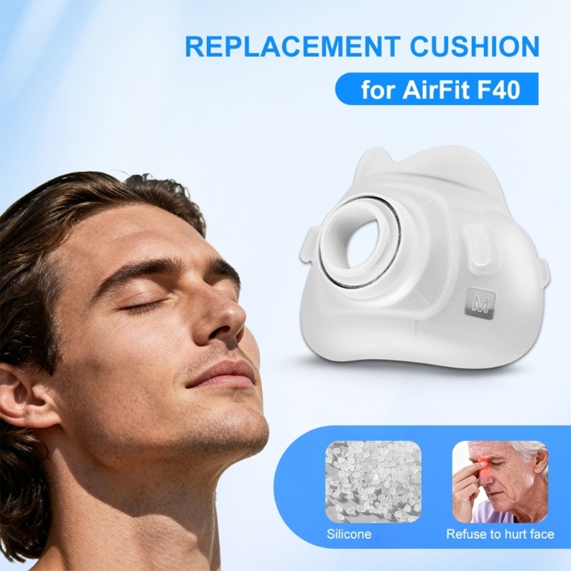 Cpap Full Face Mask Silicone Cushion - เบาะทดแทนซิลิโคนอ่อนนุ่มสำหรับหน้ากาก CPAP แบบเต็มหน้าสำหรับ AirFit F40 ส่วนบำรุงรักษา