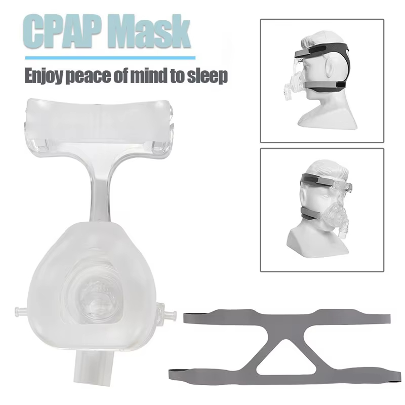 Cpap Mask Headgear Strap Clips - Auto CPAP หน้ากากจมูกซิลิโคนขนาด S/M/L พร้อมสายรัดศีรษะปรับได้สําหรับ Sleep