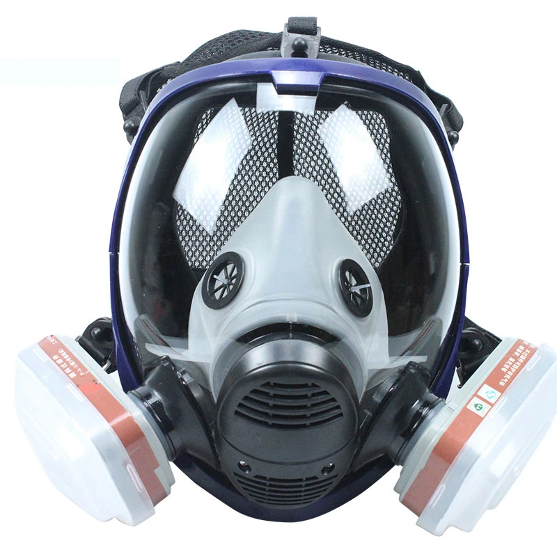 Cpap Full Face Mask Silicone Cushion - หน้ากากเคมี 6800 7 in 1 หน้ากากป้องกันฝุ่นสีสเปรย์สารกําจัดศัตรูพืชซิลิโคนตัวกรองใบหน้าสําหรับห้องปฏิบัติการเชื่อม