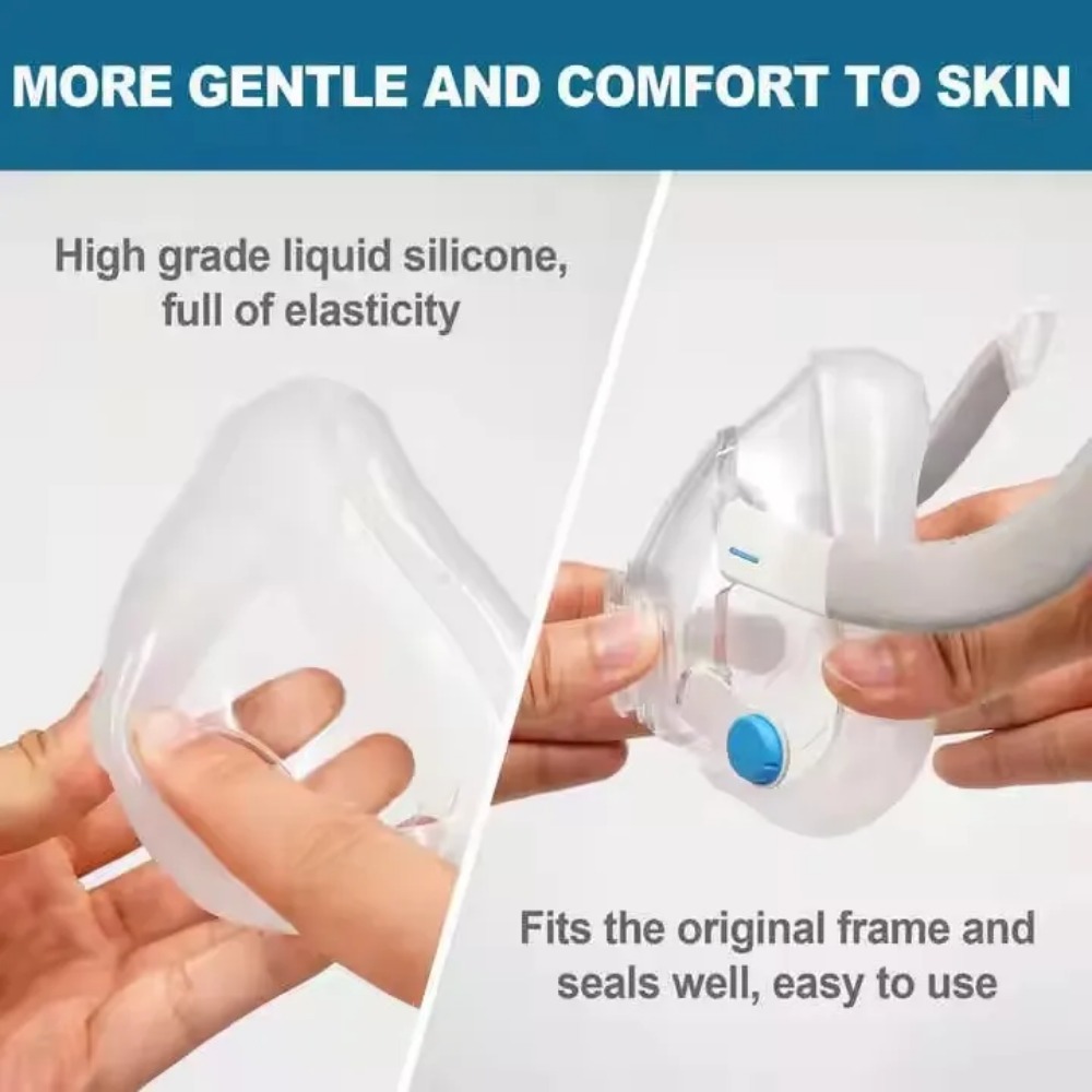Cpap Full Face Mask Silicone Cushion - แผ่นรองหน้ากาก CPAP แบบเต็มหน้า สำหรับรุ่น F20 ทำจากซิลิโคน