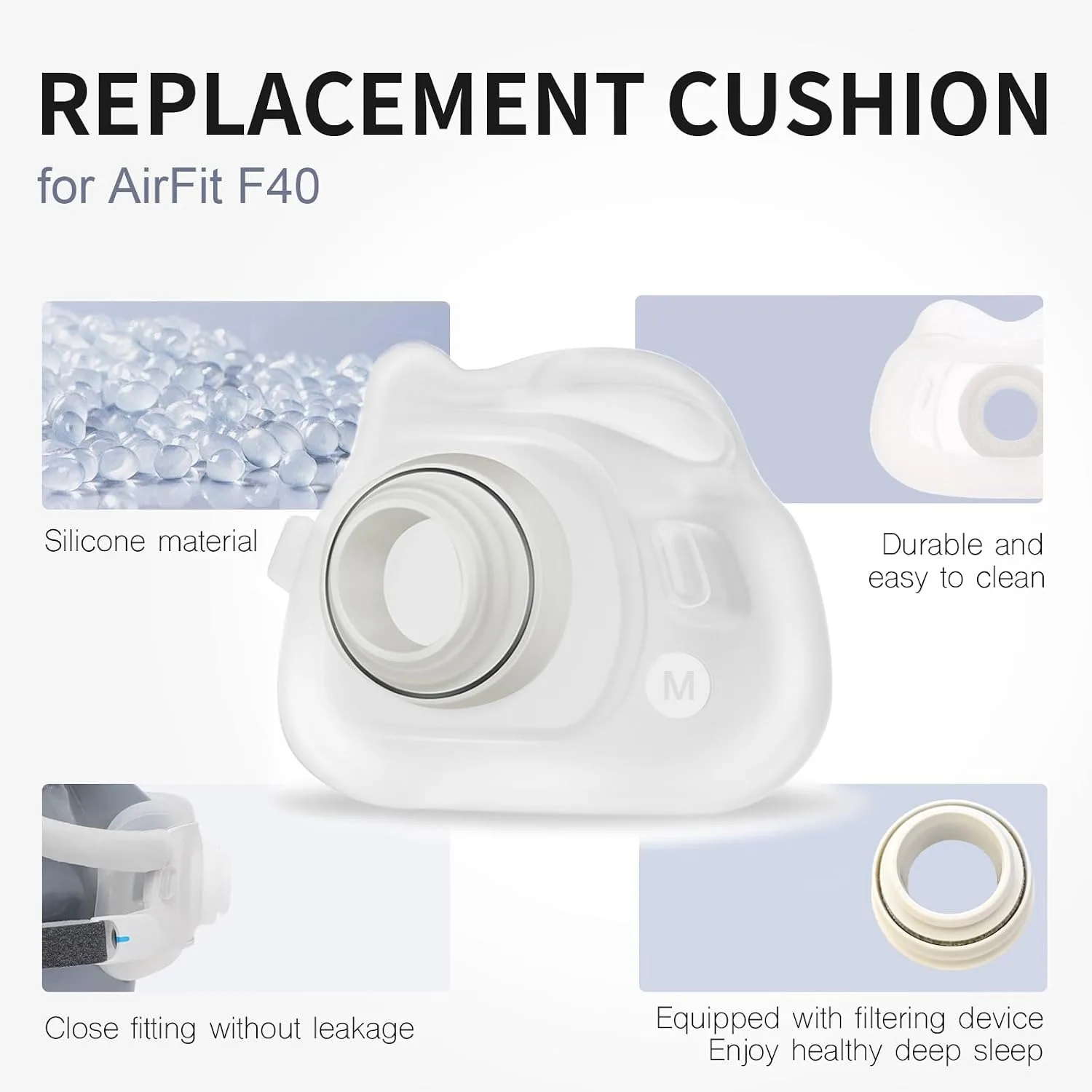 แผ่นรองหน้ากาก CPAP แบบเต็มหน้ - Cpap Full Face Mask Silicone Cushion บทวิจารณ์และราคา