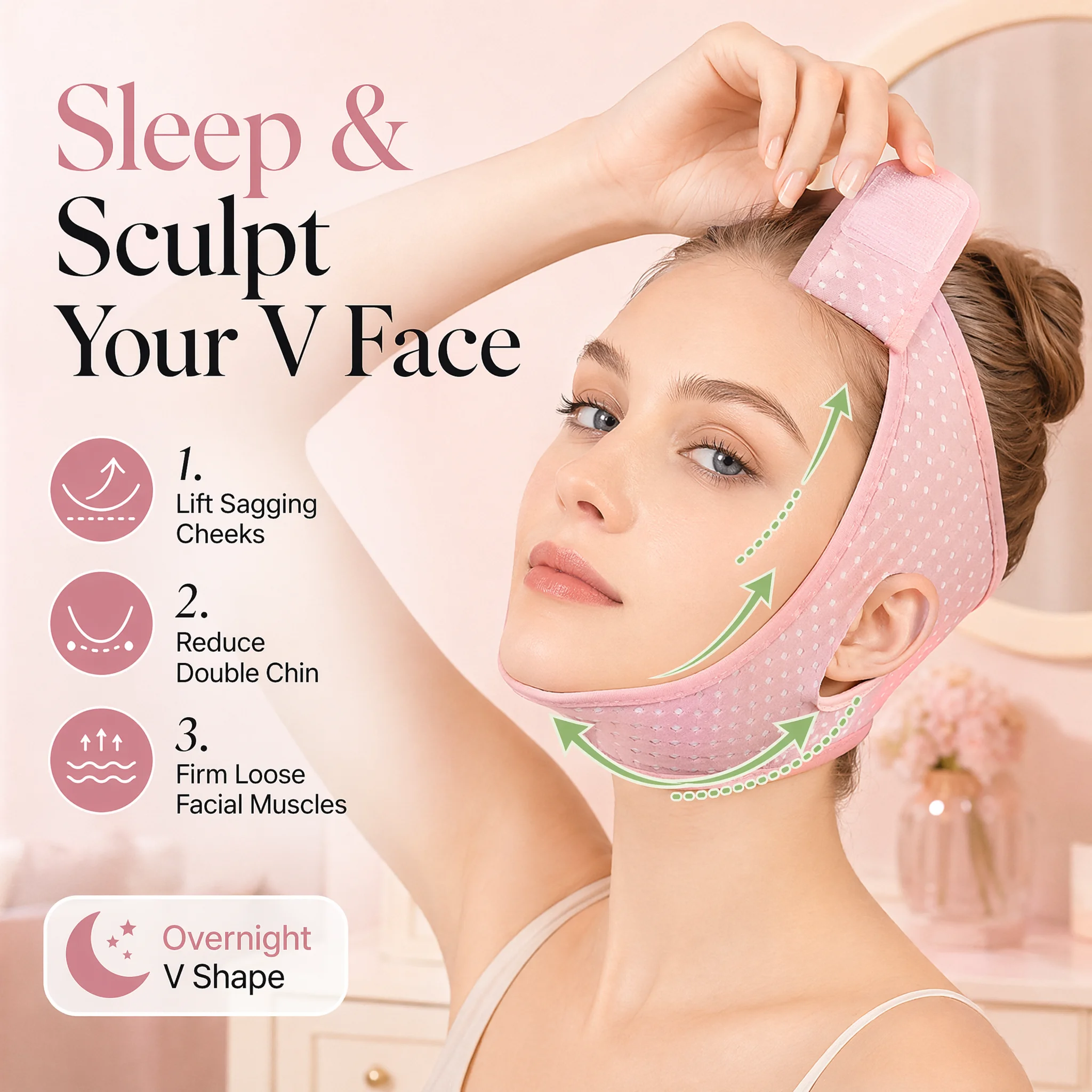 สายรัดป้องกันการนอนกรนแบบตาข่า - Anti Snore Chin Strap Adjustable บทวิจารณ์และราคา