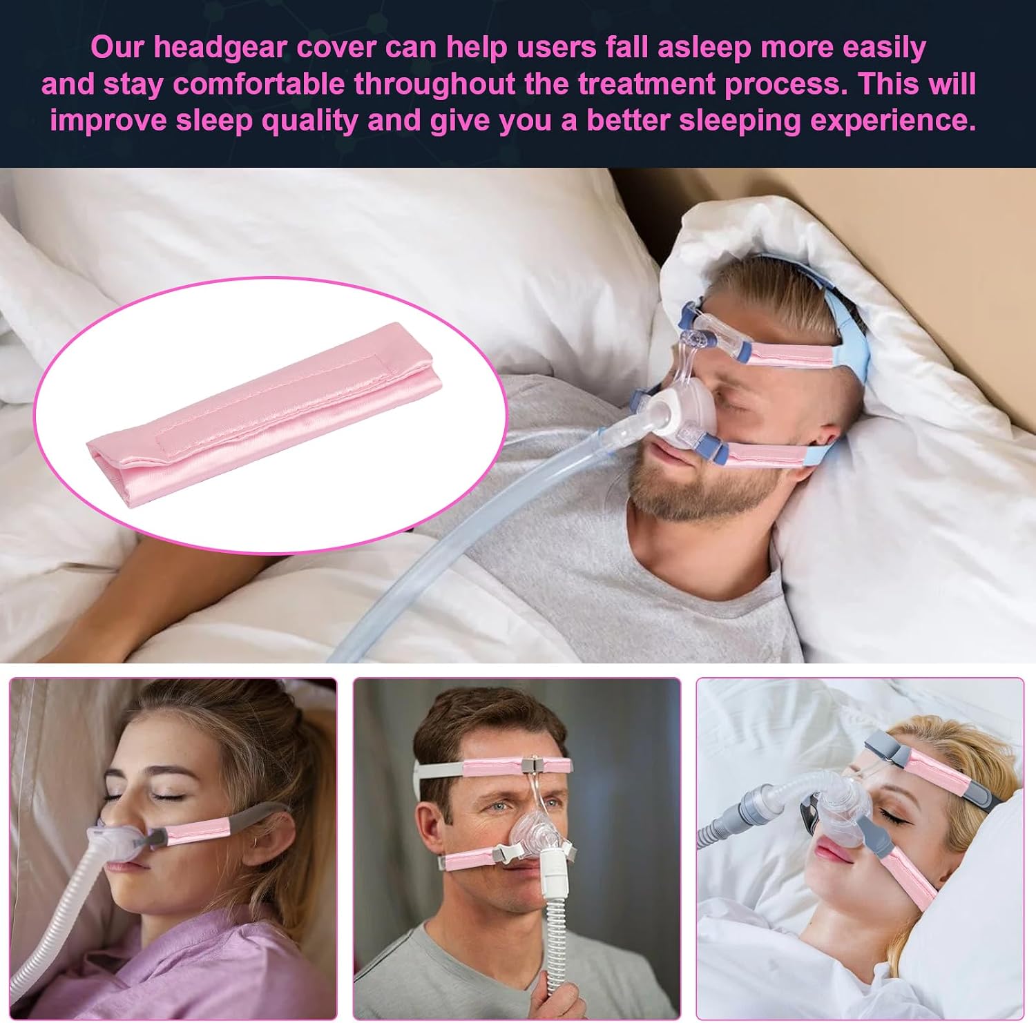แผ่นรองสายรัดหน้ากาก CPAP แบบน - Cpap Nasal Pillow Mask Headgear บทวิจารณ์และราคา