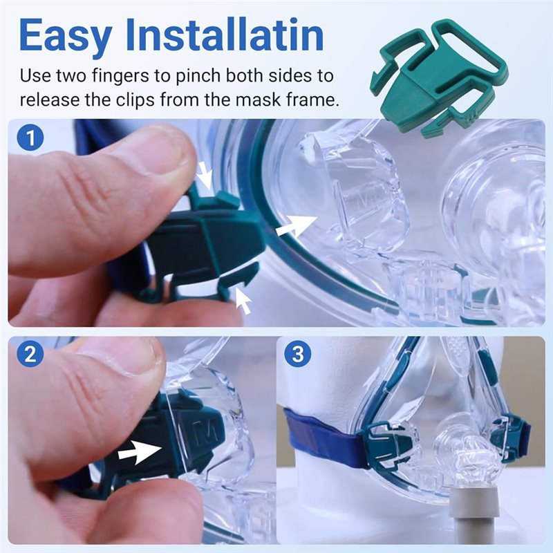 คลิปหนีบสายรัดหน้ากาก DT51 สำห - Cpap Mask Headgear Strap Clips บทวิจารณ์และราคา