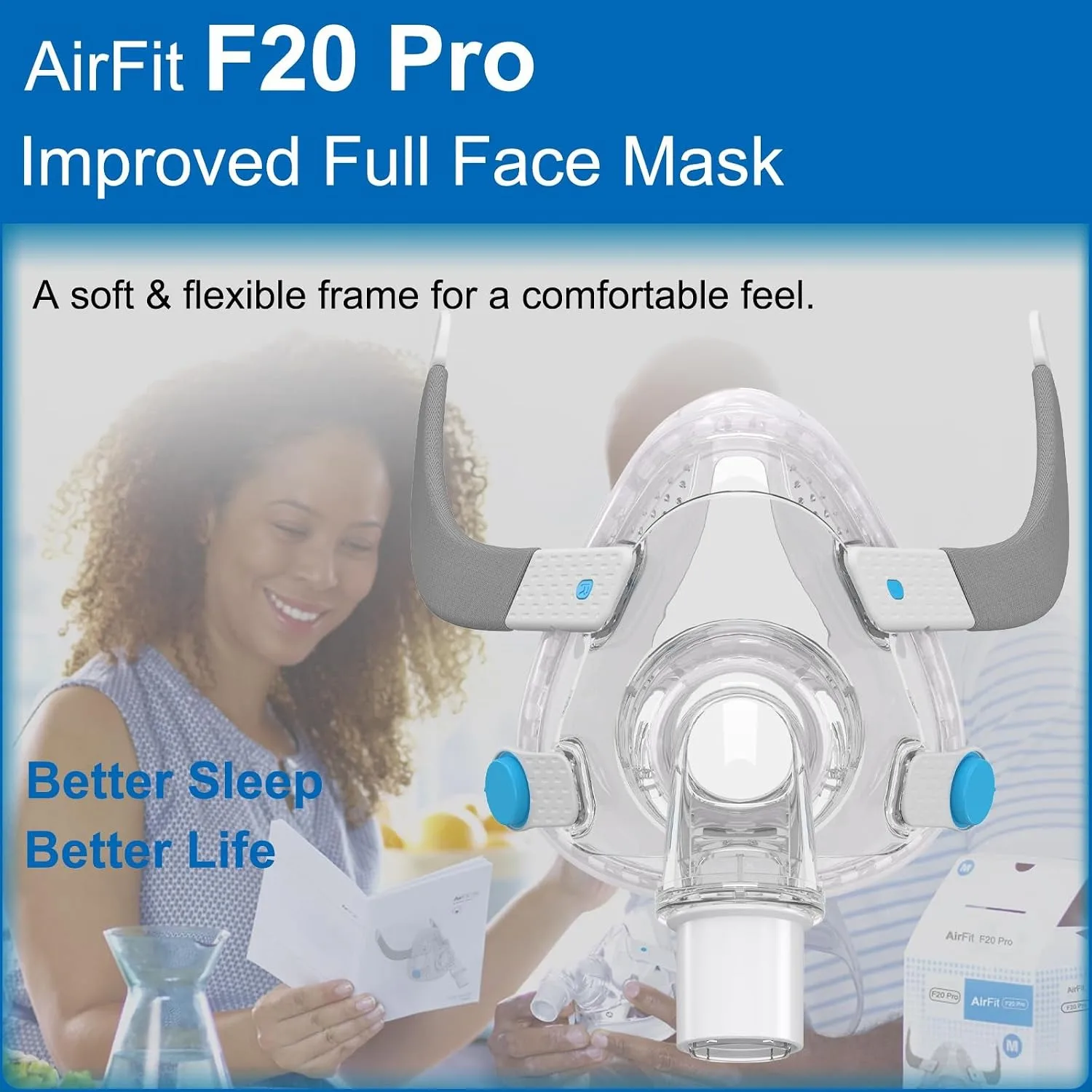 ชุดหน้ากาก AirFit F20 CPAP ครบ - Cpap Full Face Mask Silicone Cushion บทวิจารณ์และราคา