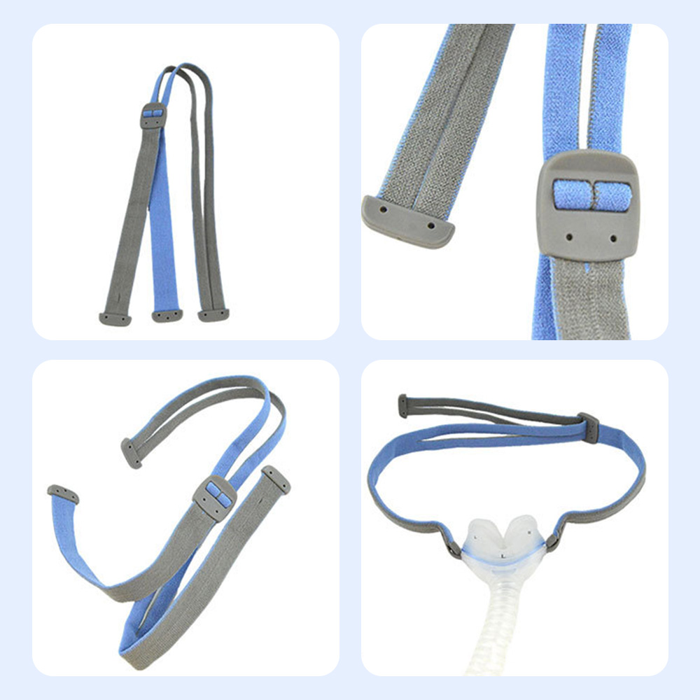สายรัดหน้ากาก CPAP แบบยืดหยุ่น - Cpap Nasal Pillow Mask Headgear บทวิจารณ์และราคา